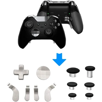 

12 Pcs - Metal Mod 6 Swap Thumbsticks Joysticks, Metal 4 Paddles & 2 Dpads for One Elite Series 2 Controller