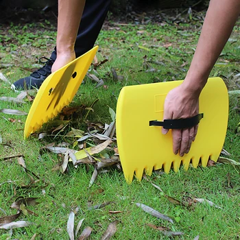 

34*25CM Leaves Garden Cleaning Rubbish Leaf Scoop Collect Tool Hand Rakes Trimming Grass Portable Yard Lawn Grabber Pick Up