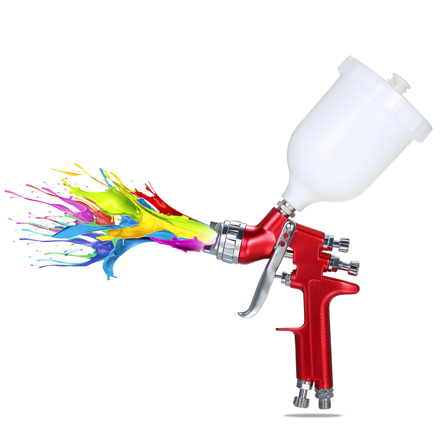 

Professional HVLP Paint Spray Gun Airbrush Set Cars DIY Painting Kit Car Auto Repair Tool with 1.3mm Steel Nozzle 600ml Pot