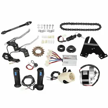 

1 Set 24V 250W Electric Bike Conversion Kit Motor Controller Flywheel Hub Bicycle Toos Kits for 22-28'' Singel Speed Bike