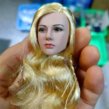 

In Stock 1/6 Full Set Action Figure Blond Hair Female Head Carving Valkyrie Beauty Head Sculpt for 12'' Body