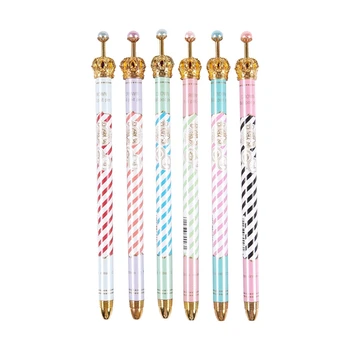 

6pcs Stylus Gel Pens Ballpoint Pen Ballpoint Pens Crown Kids Gift