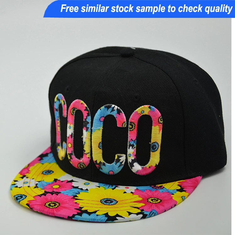 Женская плоская шляпа в стиле хип-хоп с цветочным принтом snapback cap полиэстер материал малый количество по индивидуальному заказу