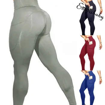 

Women's Sports Leggings Solid High Waist Skinny Stretchy Pencil Pants Sweat Pants Gym Leggings