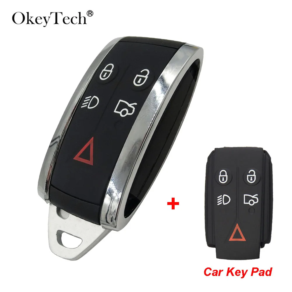 OkeyTech 5 кнопок для Jaguar X XF XK XKR Новый Умный Корпус ключа дистанционного управления