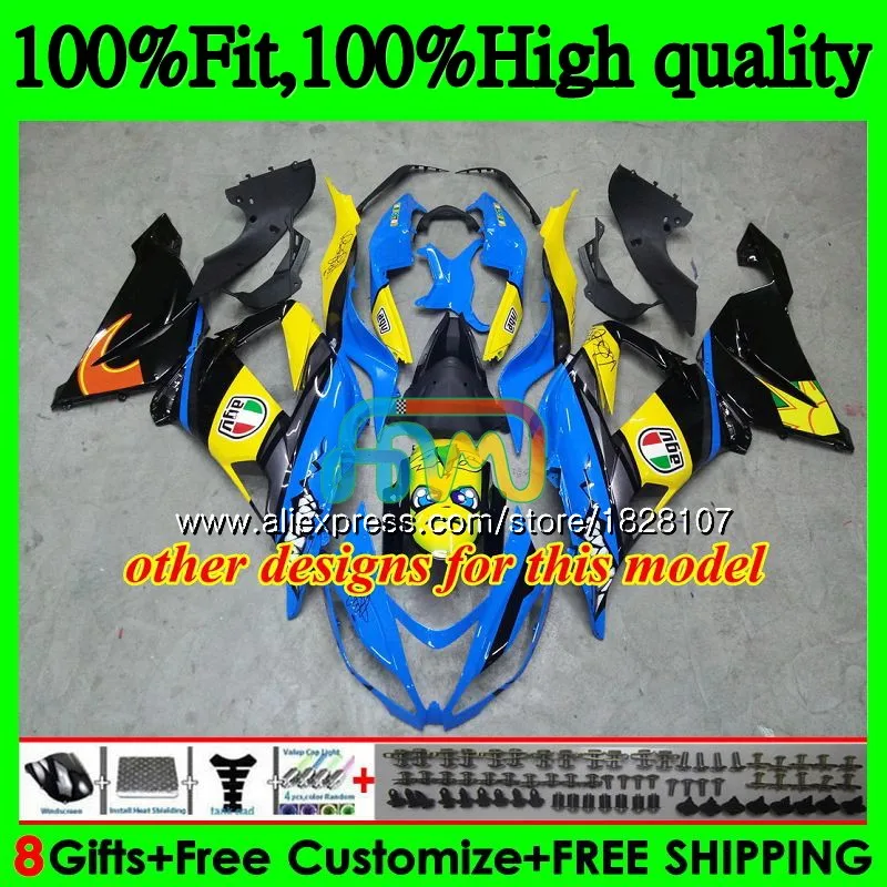 Инъекции для KAWASAKI ZX 6R ZX-636 ZX 636 ZX636 25BS. 0 ZX-6R ZX6R 13, 14, 15, 16, 17, 2013 обтекатель Черный Запад