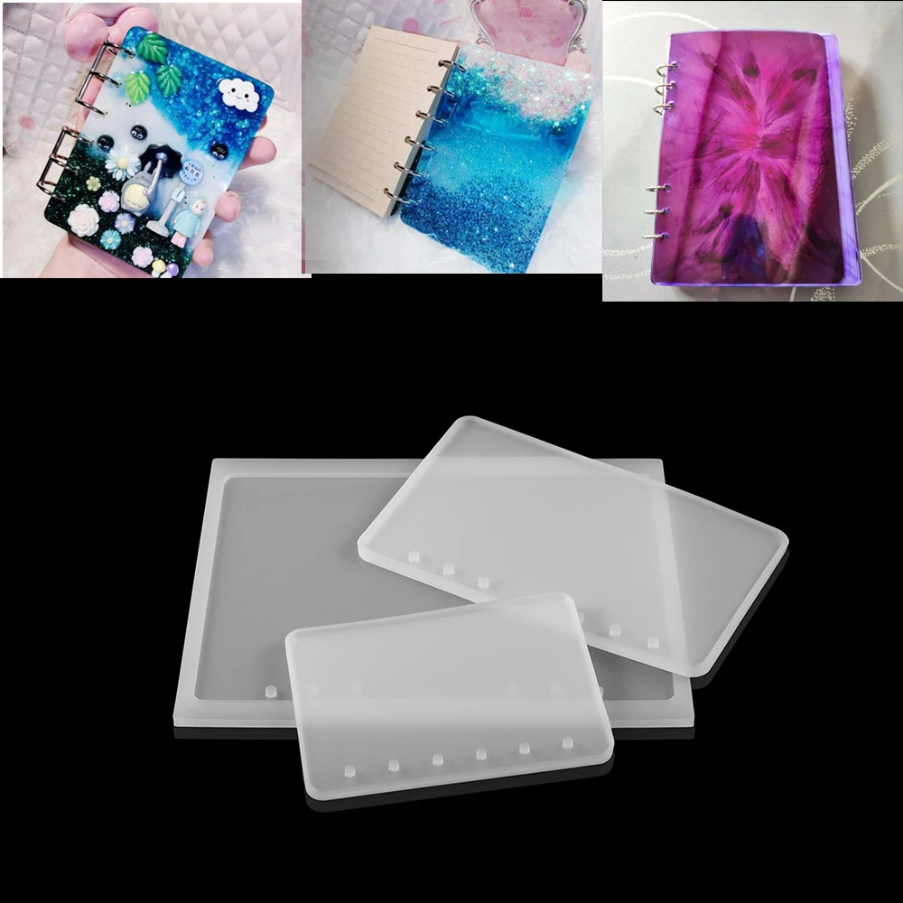 

A6 A7 Notebook Cover Silicone Resin Molds For Jewelry Making Resin Mold Tool Kit DIY Crystal Transparent UV Epoxy Resin Molds