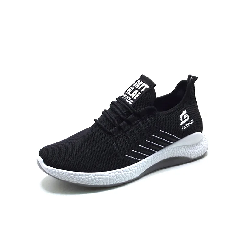 

2019 Autumn Fly Woven MEN'S Casual Shoes Trend Korean-style Men's Shoes Sporty Casual Shoes Lace-up Breathable Running Shoes