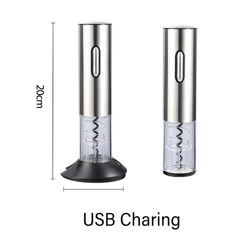 USB Charging Electric Wine Opener Corkscrew Automatic Wine Bottle Opener Kit Cordless with Foil Cutter Kitchen& Bar Accessories