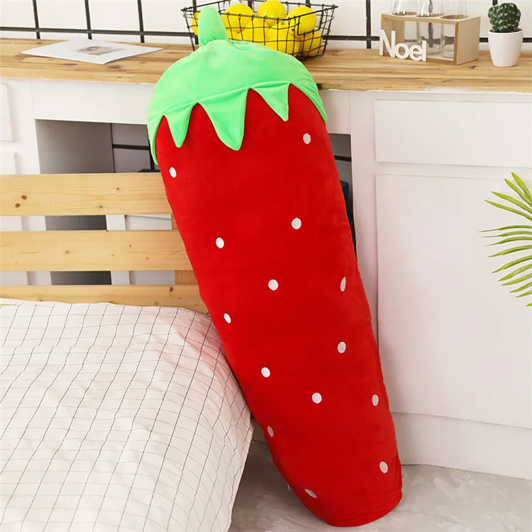 Plush Plant Pillow Cute& soft sofa decor Kawaii Lunch break Pillow doll Lovely Gift for Kids Baby Children Good Quality - Цвет: red strawberry