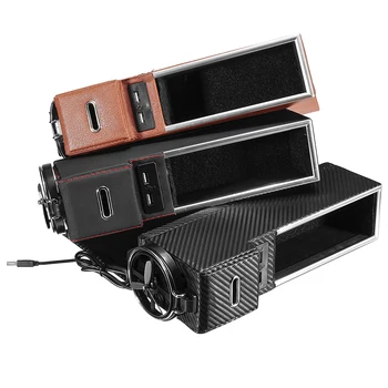 

Hot Right / Passenger side Car Seat Gap Storage Box with USB Socket for Pocket Organizer Phone Key Drink Holder Universal