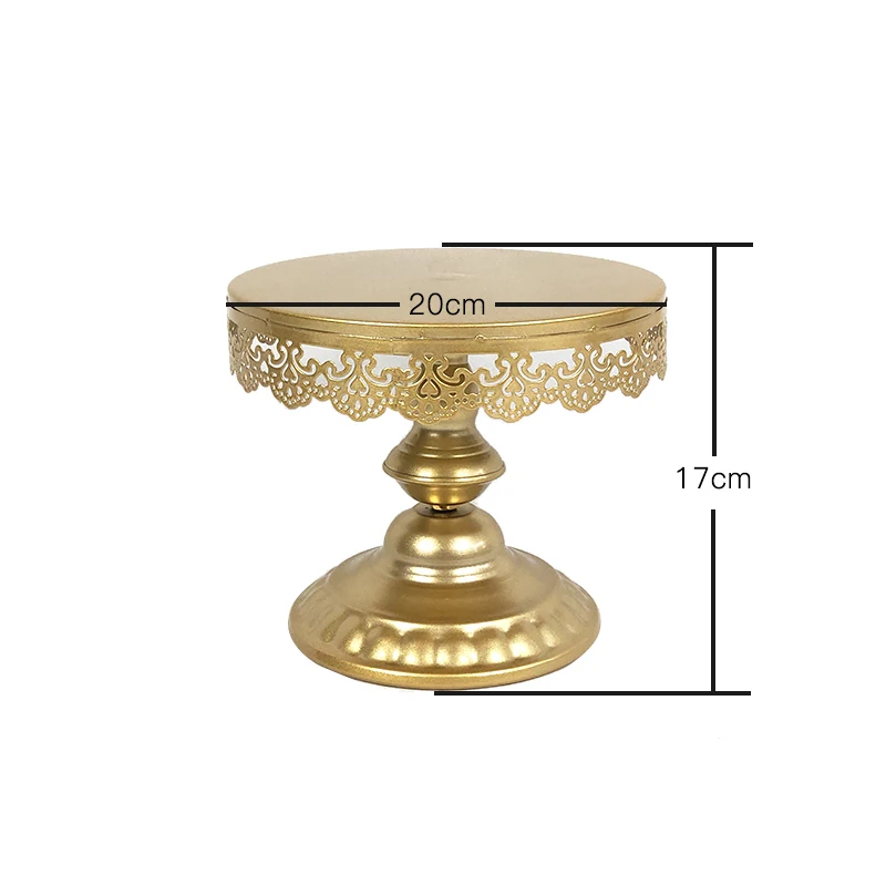 20cm(8inch) Белый/золотой 3 уровня 8 ''металлический детский душ украшение с кристаллами стойка для кексов торт стенд держатель - Цвет: 20cm(8inch)