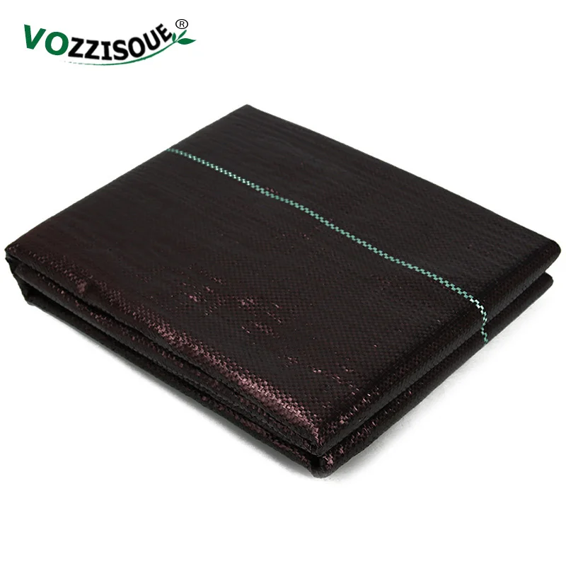Garden Weed Barrier Fabric Agriculture Control Orchard Plant Weeding Cloth PE Braiding Ground 2*5M with 8pcs Lawn Pins Set | Дом и сад