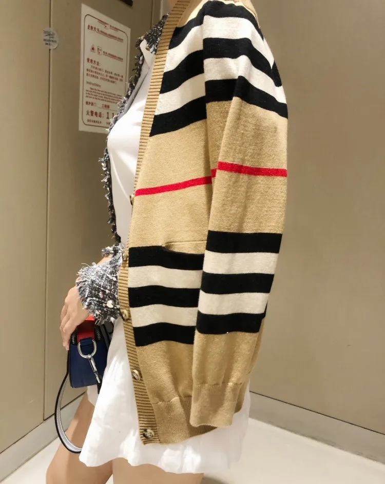 Модное винтажное Полосатое пальто шерстяной кардиган vestidos de verano vestido blusas Женские топы и блузки Топы Уличная Сексуальная