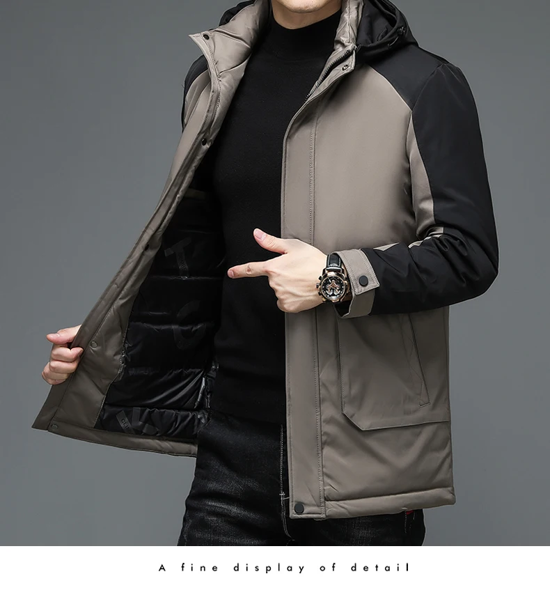 down parka Top Grade New Designer Brand Casual Fashion Street Winter Jacket Men Duck Down Windbreaker Puffer Coats Mens Clothing 2021 L-4Xl rab coat