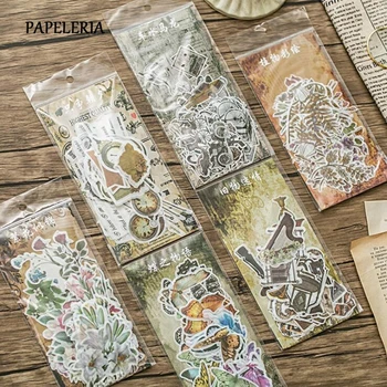 

60pcs Japanese Decorative Flower Floral Diary Journal Vintage Paper Scrapbooking Label Stickers Stationery Teacher School Supply