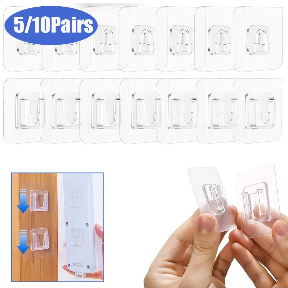 Self Adhesive Wall Hooks Double-sided Wall Holder Transparent Hooks Suction  Cup Wall Storage Hook For Bathroom Kitchen Wall Hook - AliExpress