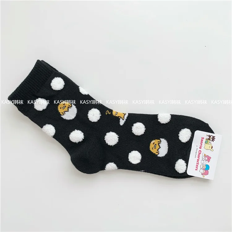 Носки с рисунком из мультфильма; принт с аниме; Марка Badtz Maru Cinnamoroll babyCinnamoroll Gudetama; милые забавные женские хлопковые носки в Корейском стиле; цвет розовый - Цвет: 6