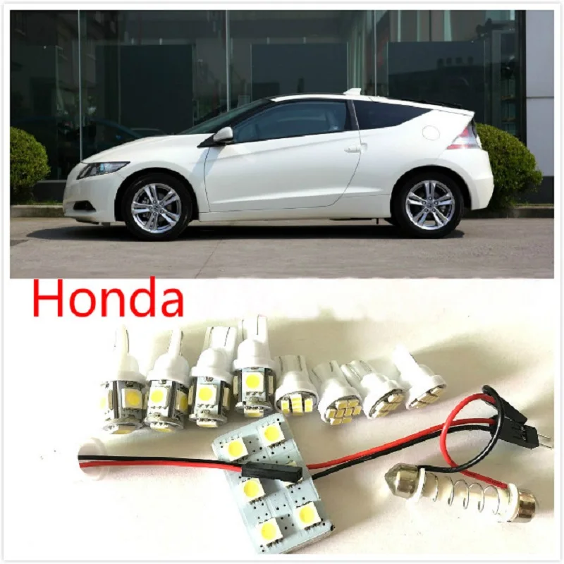 9 шт. Белый светодиодный комплект для интерьера посылка Honda CR Z Accord City Civic Fit Odyssey