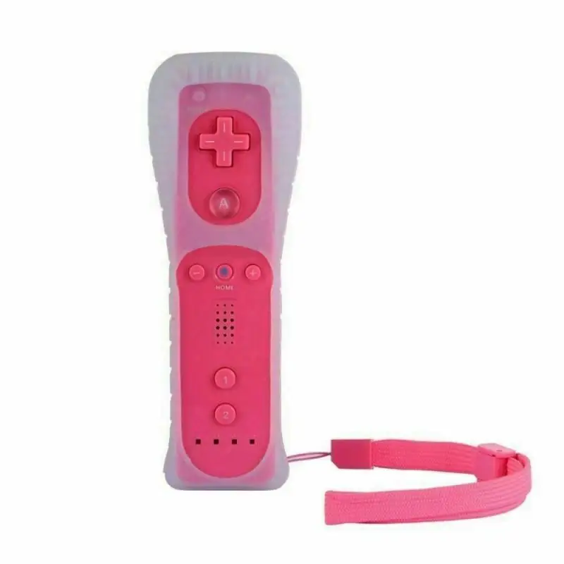 2 In 1 Wireless Remote Controller For Nunchuk Nintendo Wii Built-in Motion Plus Gamepad With Silicone Case Motion Sensor 
