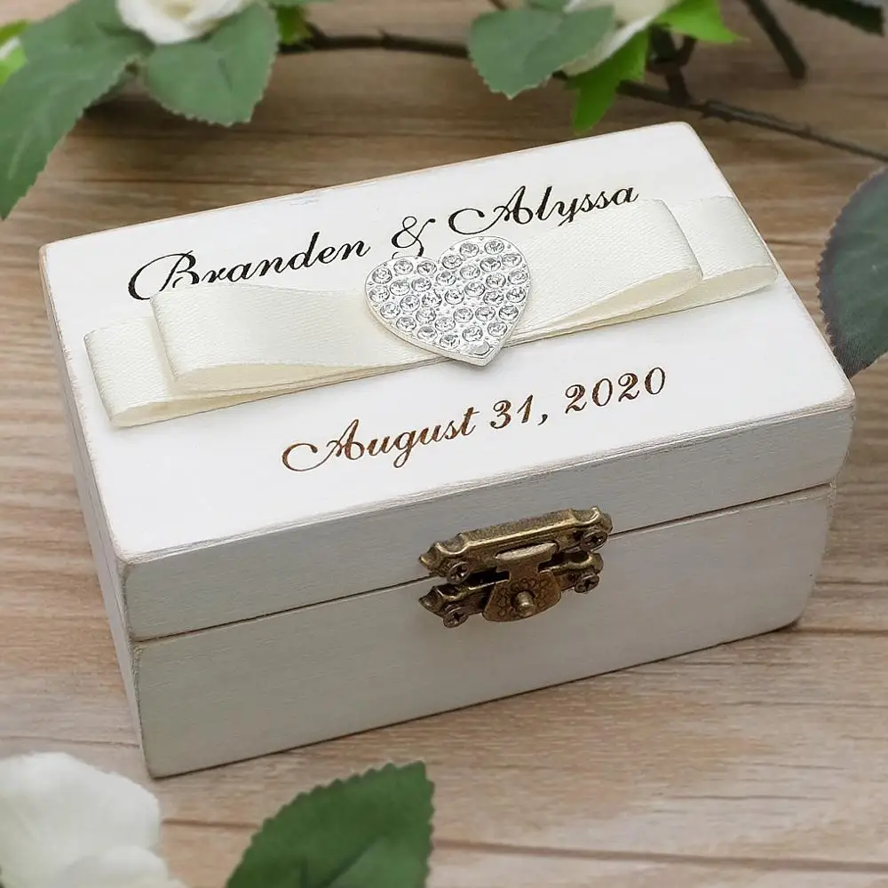 

Custom Wedding Ring Box,Wedding Wooden Ring Holder,Engraved Ring Box,Engagement Ring Box,Rustic Ring Bearer Pillow