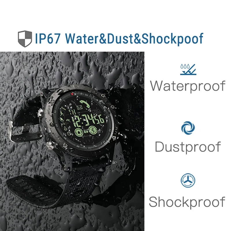 Bluetooth 4,0 часы с шагомером и счетчиком калорий SKMEI IP67 для мужчин светодиодный водонепроницаемый ударопрочный часы многофункциональные электронные цифровые часы