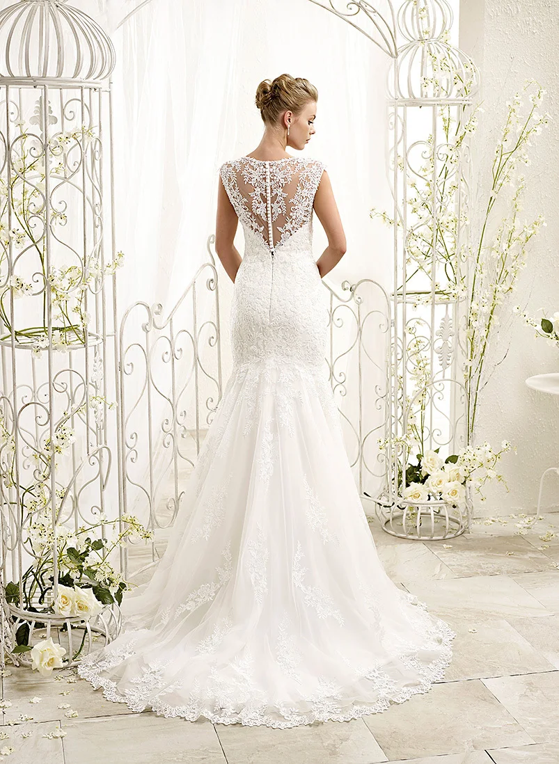 Vestido de noiva, круглый вырез, Русалка, без рукавов, свадебное платье,, длинное, винтажное, кружевное, с открытой спиной, платья для матери невесты