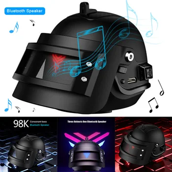 

Three-level Helmet Bluetooth Speaker 3D Surround Sound V4.2 Bluetooth Subwoofer Speaker ND998