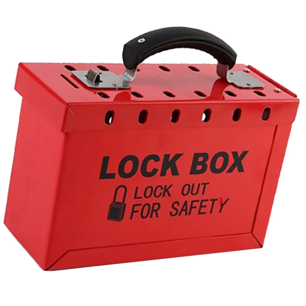 LOTO Box for Lockout Tagout Lock Devices Storage Case up to 12 Padlocks