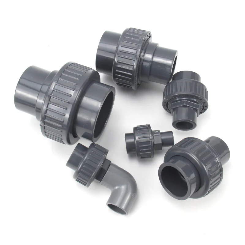 

UPVC Pipe Union Connector for Garden Irrigation Water Tank Joint Water Pipe Straight Connector 20mm 25mm 32mm 40mm 50mm 63mm