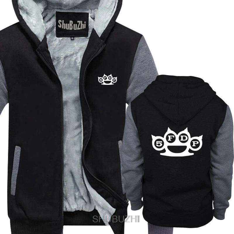 Five Finger Death Punch Knuckles Black men thick hoodies Men's coat Size S to 5XL Winter style man hoody cool coats sbz6303