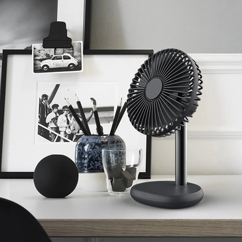 EAS-Usb Charging Portable Handheld Electric Fan Air Conditioner Cooler Cooling Fan Summer Desk Table Cooling Fans White 4000Mah