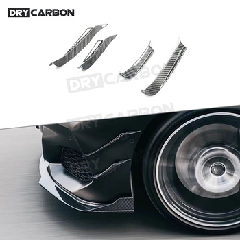 

For BMW 8 Series 840i G14 G15 G16 2019 2020 Dry Carbon Fiber Front Bumper Side Fins Canards Trims Cover Spoiler