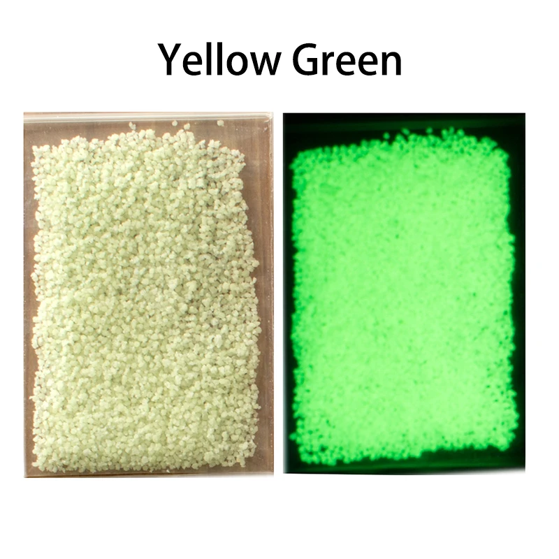 Yellow green 1 мешок Красочный флуоресцентный светящийся порошок Супер Светящиеся частицы песок светится пигмент светится в темноте домашний вечерние Декор - Цвет: Yellow green