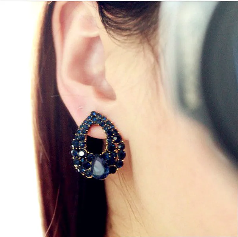 Новинка, модные серьги Brincos Perlas, новые серьги для девушек, Bijoux, голубой циркон, серьги-гвоздики для женщин, свадебные ювелирные изделия, серьги One Directio