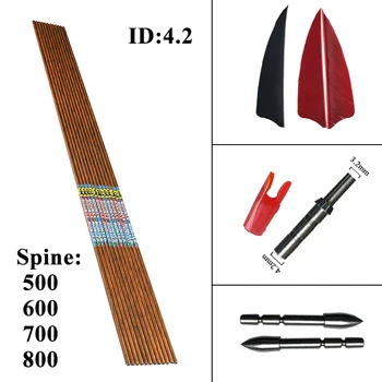 

Linkboy Archery 12pcs Arrow Carbon Sp500-800 3inch Turkey Feather 80gr arrow Point for Recurve compound Bow Shooting