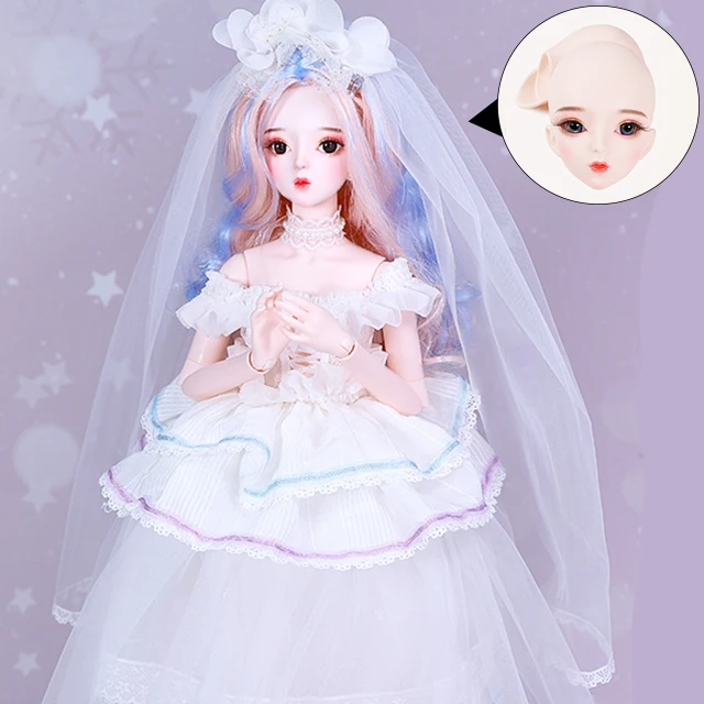 DBS 1/3 bjd кукла 62 см шарнир тела обувь и платье для куклы головной убор мечта фея SD - Цвет: open head