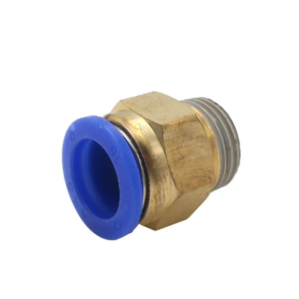 

10Pcs 1/2" PT Male Thread 16mm Push In Joint Pneumatic Connector Quick Fittings