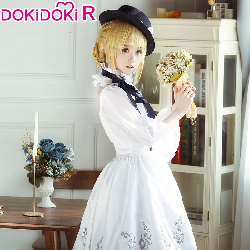 DokiDoki-R Game Fate/stay night Cosplay Arutoria Pendoragon Moon GirlFriend Costume Women Dress Saber Fate | Тематическая одежда и