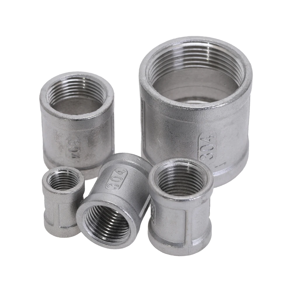 304 нержавеющая сталь внутренняя резьба фитинги для труб 1/4 ''3/8'' 1/2 ''DN8 DN10 DN15 DN20 прямой Соединительный адаптер для труб