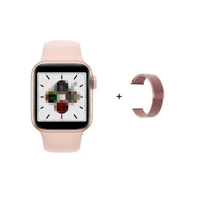 ROSE GOLD MILANESE Часы SmartWatch IWO 12 Watch series 5 1:1 умные часы 40 мм 44 мм Bluetooth часы для apple iPhone Android телефон управление Siri PK IWO 11 - Цвет: ROSE GOLD MILANESE