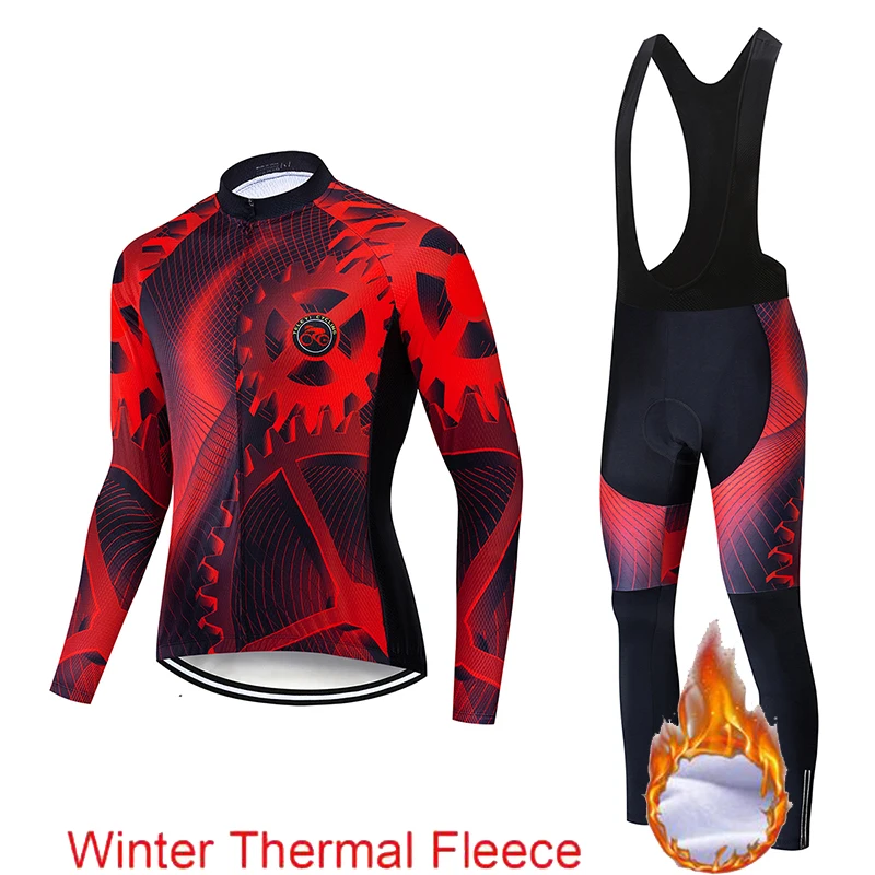 cycling set 5 Ropa ciclismo теплая Зимняя Теплая Флисовая велосипедная одежда, мужская Трикотажная одежда, костюм для езды на велосипеде, MTB Одежда, комбинезон, комплект - Цвет: cycling set 5