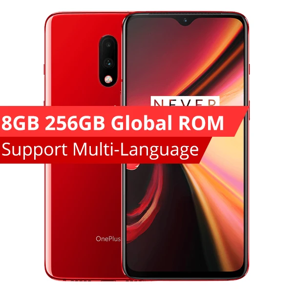 Смартфон Oneplus 7 с глобальной ПЗУ, 8 ГБ, 256 ГБ, Восьмиядерный процессор Snapdragon 855, 6,41 дюймов, AMOLED, 48MP+ 16MP, две камеры, NFC, 3700 мАч, мобильный телефон - Цвет: 8GB 256GB Red