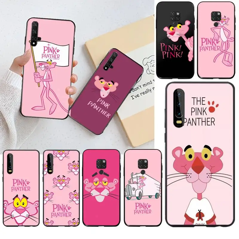 

Cute pine panther TPU black Phone Case Cover Hull for Huawei P40 P30 P20 lite Pro Mate 20 Pro P Smart 2019 prime