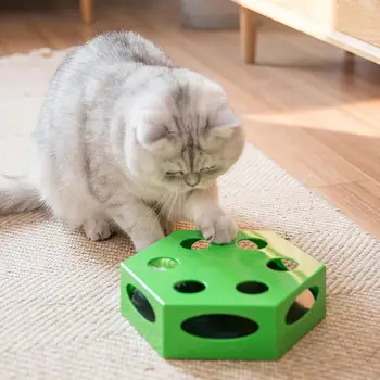 

LanLan Automatic Hexagonal Cat Teaser Box Electric Turntable Pet Toy