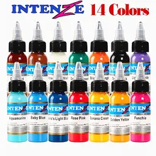 Набор топовых чернил для татуажа, Перманентный макияж, художественный пигмент, 30 мл, краска для татуажа бровей, подводка для глаз, губ, всего 14 шт., цвет