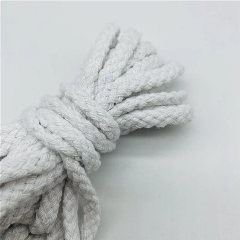 Cotton Rope 5yards/Lot 6mm Decorative Twisted Braided For Handmade Home Textile Decoration