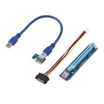 

PCI-E 1X To 16X Card Riser Card Adapter Extender Cable Professional 0.3/0.6/1M 4PIN Card Strength Cable Wholesale