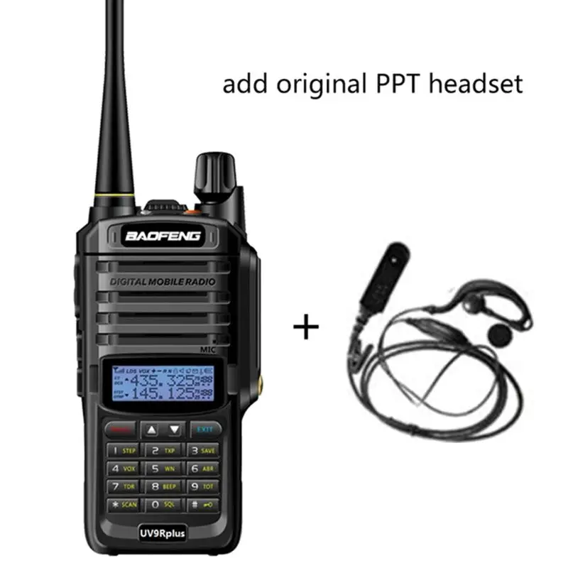 AU/UK/US Высокая мощность обновления Baofeng UV-9R плюс Водонепроницаемый walkie talkie 10 Вт для двухсторонней радиосвязи дальнего радиуса действия 10 км 4500 мАч uv 9r plus