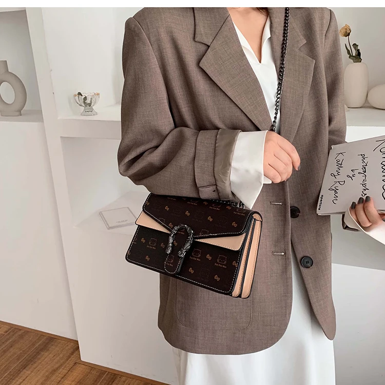 Chain Small Bag Female Bag Popular New Wave Korean Shoulder Fashion Small Square Bag